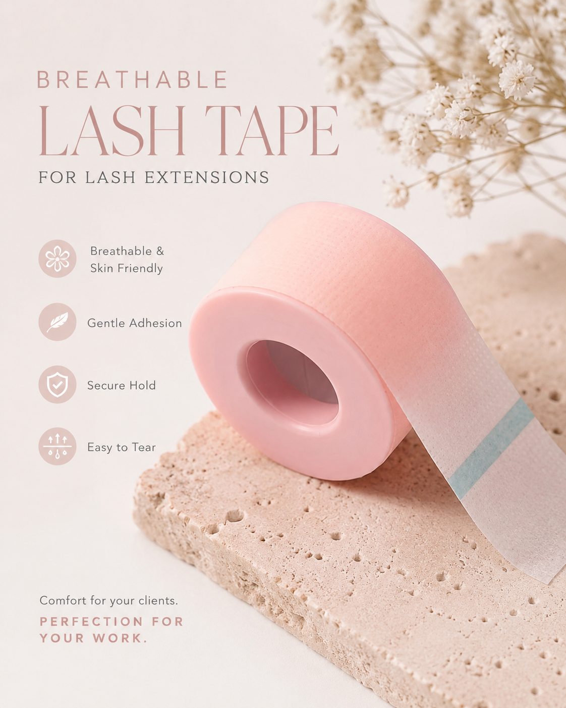 Thick Sensitive Pink Lash Tape